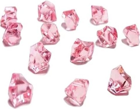 Ice Rock Crystals Treasure Gems for Table Scatters, Vase Fillers, Event, Wedding, Birthday Decoration Favor, Arts & Crafts (1 lb. Bag) by Homeneeds Inc (Pink)