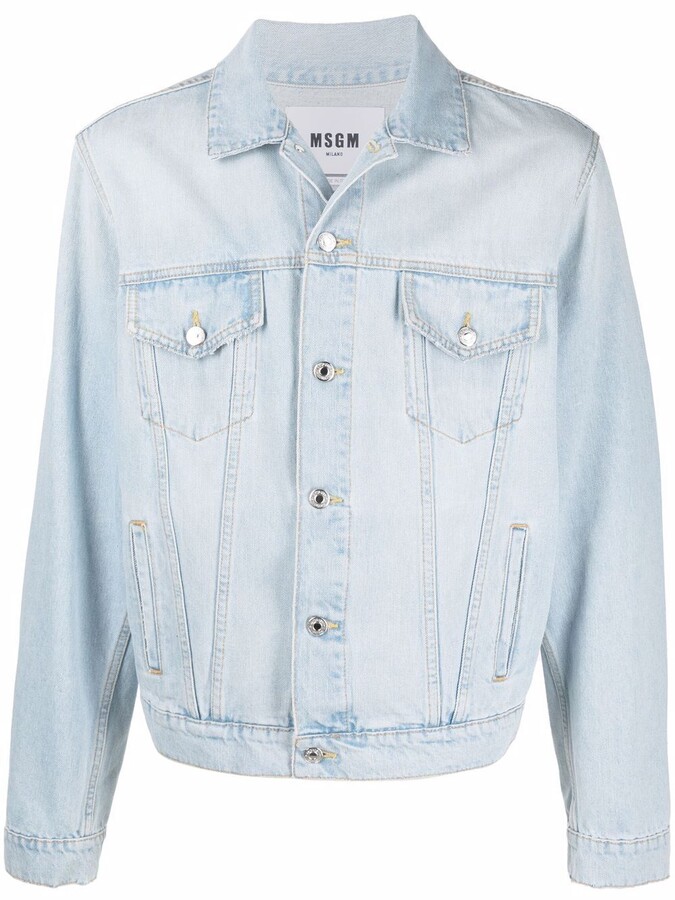 MSGM Denim Jacket With Faux Shearling - ShopStyle