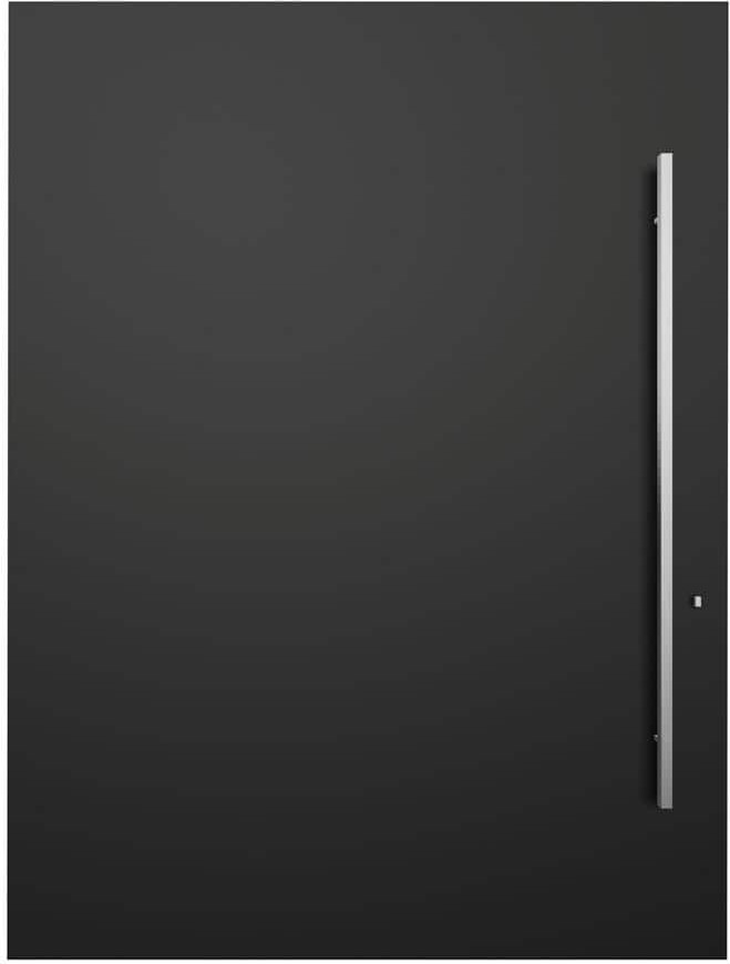 PANDA WINDOWS & DOORS Bordeaux 60 in. x 80 in. Left Hand Inswing Black Aluminum Prehung Front Door, 72 in. Ladder Pull, Multi-Point Lock