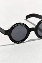 Thumbnail for your product : Urban Outfitters Chunky Round Thank You Sunglasses