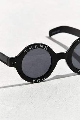 Urban Outfitters Chunky Round Thank You Sunglasses