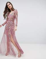 Thumbnail for your product : French Connection Sheer Embroidered Maxi Dress