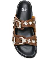 Thumbnail for your product : Toga Virilis Grainy leather sandals