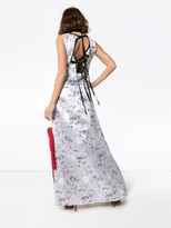 Thumbnail for your product : Rave Review Rose panelled oriential-inspired maxi dress