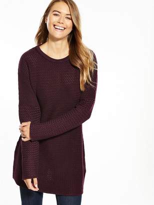 Replay Long Sleeved Zip Back Knitted Jumper