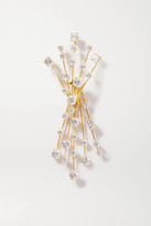 Thumbnail for your product : Panconesi Constellation Arch Gold-plated Crystal Clip Earring