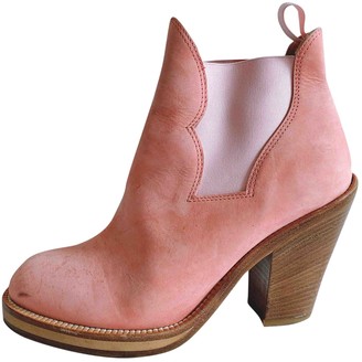 acne pink boots
