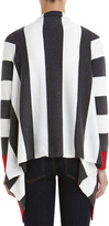 Thumbnail for your product : Jones New York Striped Drape Front Cardigan