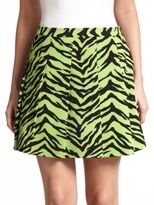 Thumbnail for your product : Moschino Cheap & Chic Animal-Print Pleated Skirt