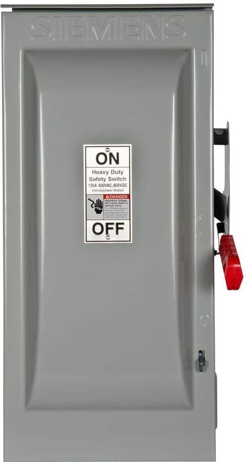 Siemens Heavy Duty 100 Amp 600-Volt 3-Pole Outdoor Non-Fusible Safety Switch