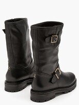 Thumbnail for your product : Jimmy Choo Biker Ii Buckled Leather Boots - Black
