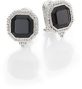 Thumbnail for your product : Judith Ripka Estate Black Onyx & Sterling Silver Square Earrings