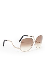 Thumbnail for your product : Victoria Beckham Oversized round frame sunglasses
