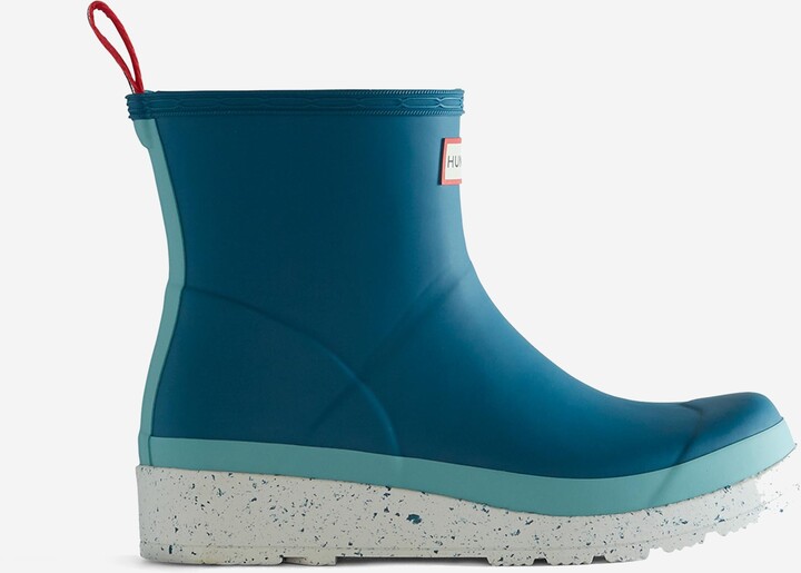 blue hunter boots womens