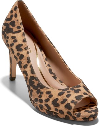 leopard peep toe heels
