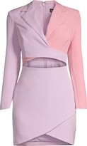 Thumbnail for your product : Lavish Alice Colorblocked Blazer Wrap Minidress