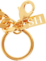 Thumbnail for your product : Sophie Hulme Gold-tone whistle keychain