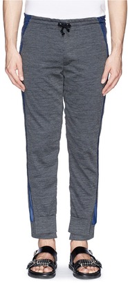 Kolor Nylon side wool-blend jersey jogging pants