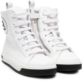 Thumbnail for your product : Balmain Kids Logo-Print High-Top Trainers