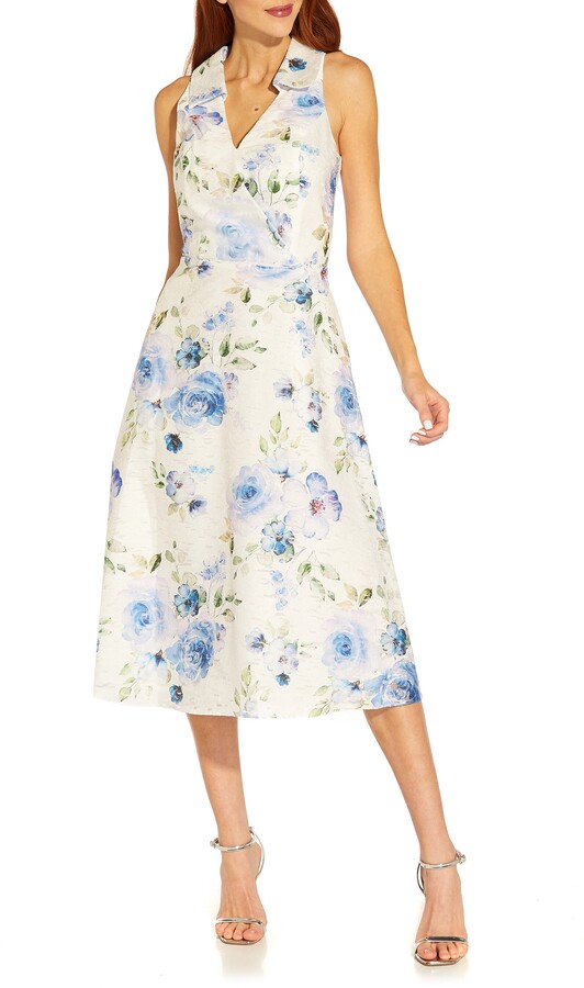 Adrianna Papell Blue V Neck Women's Dresses | Shop the world's 