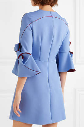 Roksanda Harlin Bow-embellished Crepe Mini Dress - Azure