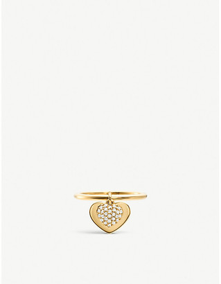 Michael Kors Love heart yellow gold-plated sterling silver ring