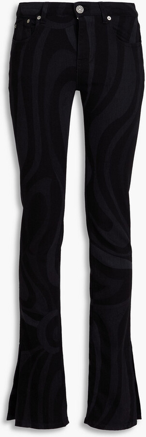 Pucci Printed high-rise straight-leg jeans