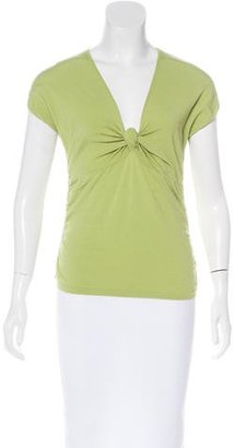 Valentino Short Sleeve Ruched Top