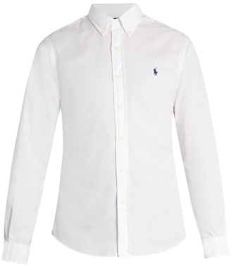 Polo Ralph Lauren Button-down collar logo-embroidered cotton shirt