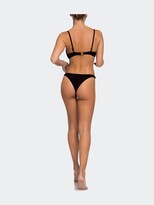 Thumbnail for your product : Cliché Reborn Melissa Skinny Crop Top And V Front High Leg Hipster Bikini Set - Black