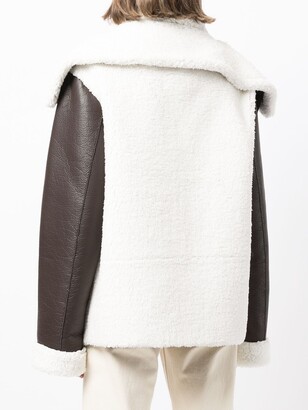 Unreal Fur Symbiosis faux-shearling and leather jacket