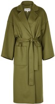 Thumbnail for your product : Loewe Olive belted wool and cashmere-blend coat