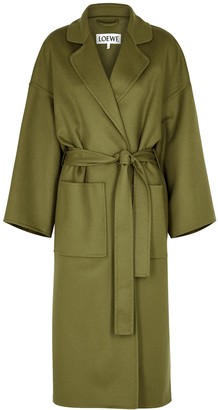 Loewe Olive belted wool and cashmere-blend coat