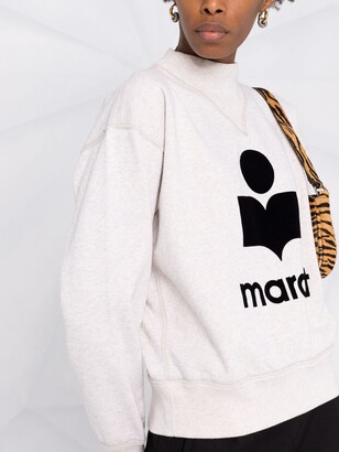 MARANT ÉTOILE Moby flocked-logo sweatshirt
