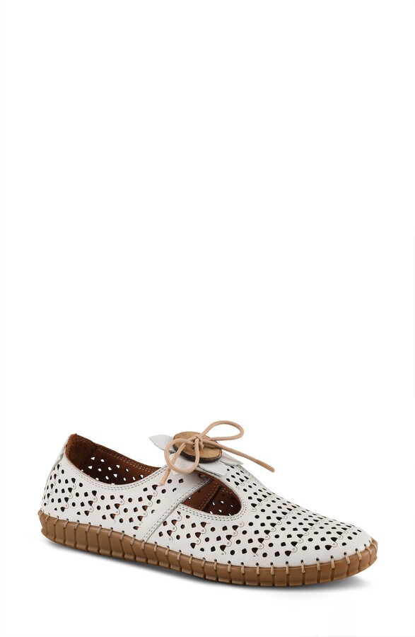 Spring Step Sunflowery Perforated Leather Loafer - ShopStyle