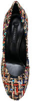 Thumbnail for your product : Casadei metallic heel tweed pumps