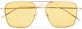 Thumbnail for your product : Illesteva Milos Aviator-style Gold-tone Sunglasses