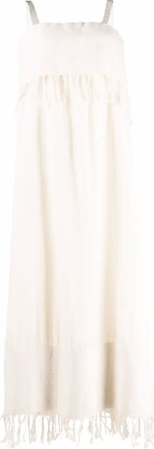 Fabiana Filippi Tassel Fringed Sleeveless Dress