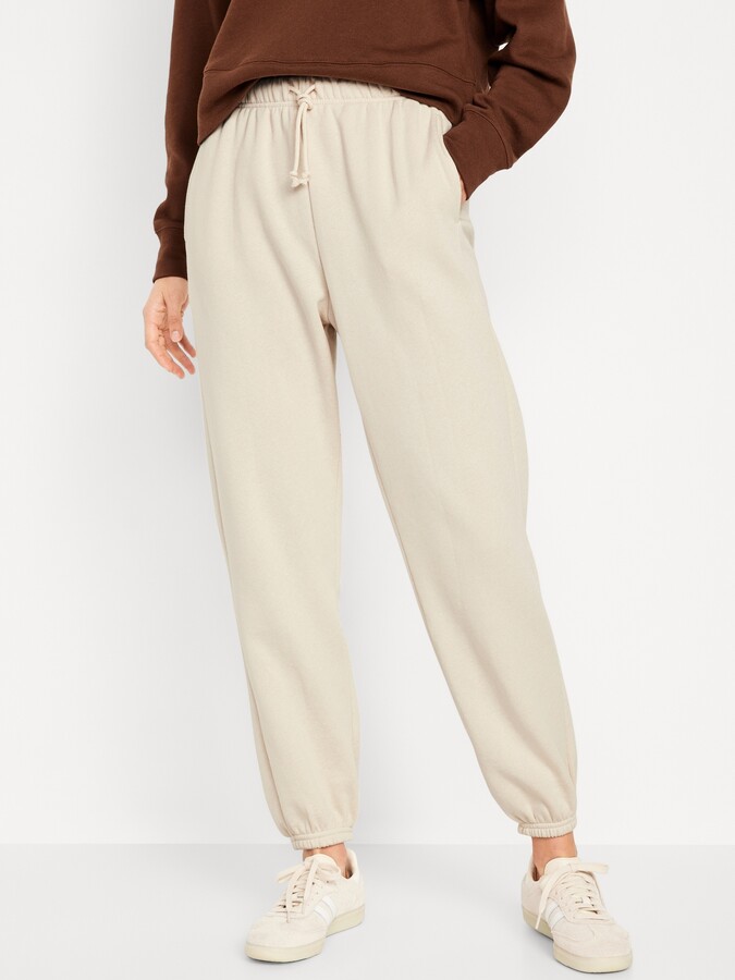 Old Navy High-Waisted Dynamic Fleece Wide-Leg Trouser Pants - ShopStyle