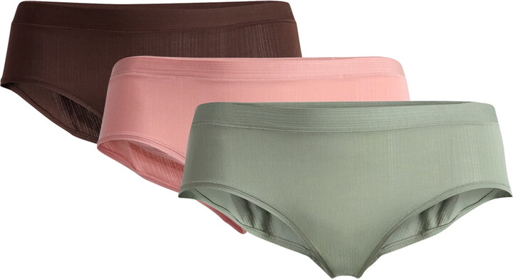 Joyspun Women’s Ribbed Modal Hipster Panties, 3-Pack, Sizes XS-3XL