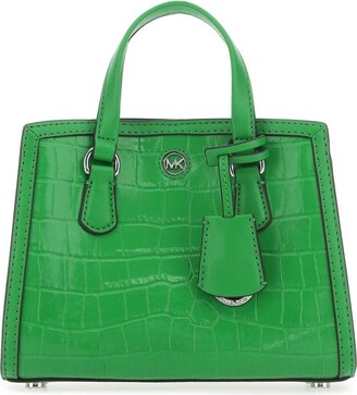 Michael Kors Outlet: Michael bag in grained leather - Green