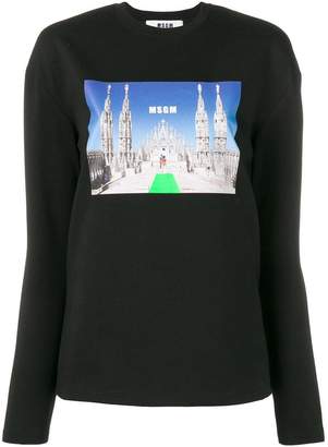MSGM graphic print sweatshirt