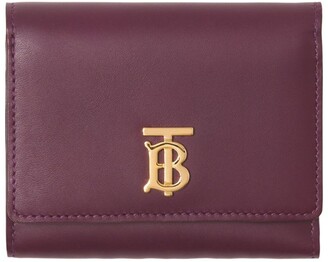 Burberry Leather TB Monogram Folding Wallet