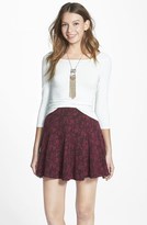 Thumbnail for your product : Frenchi Floral Jacquard Skater Skirt (Juniors)
