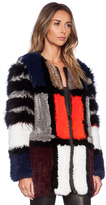 Thumbnail for your product : Elizabeth and James Tarra Coat with Rabbit & Coyote Fur