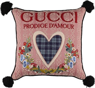 Gucci Red Poppy Pillow - Red/Black — Benton Art & Design