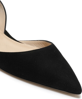 Paul Andrew Suede Slingback Point-toe Flats