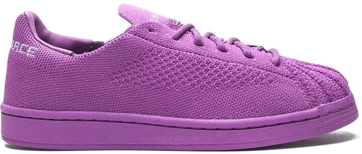 adidas x Pharrell x Superstar Primeknit "Purple" sneakers - ShopStyle