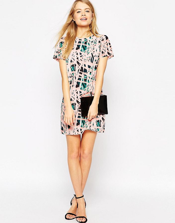 ASOS Shift Dress in Abstract Print - ShopStyle