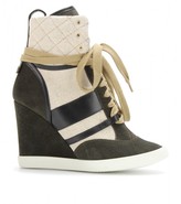 Thumbnail for your product : Chloé Suede wedge sneakers